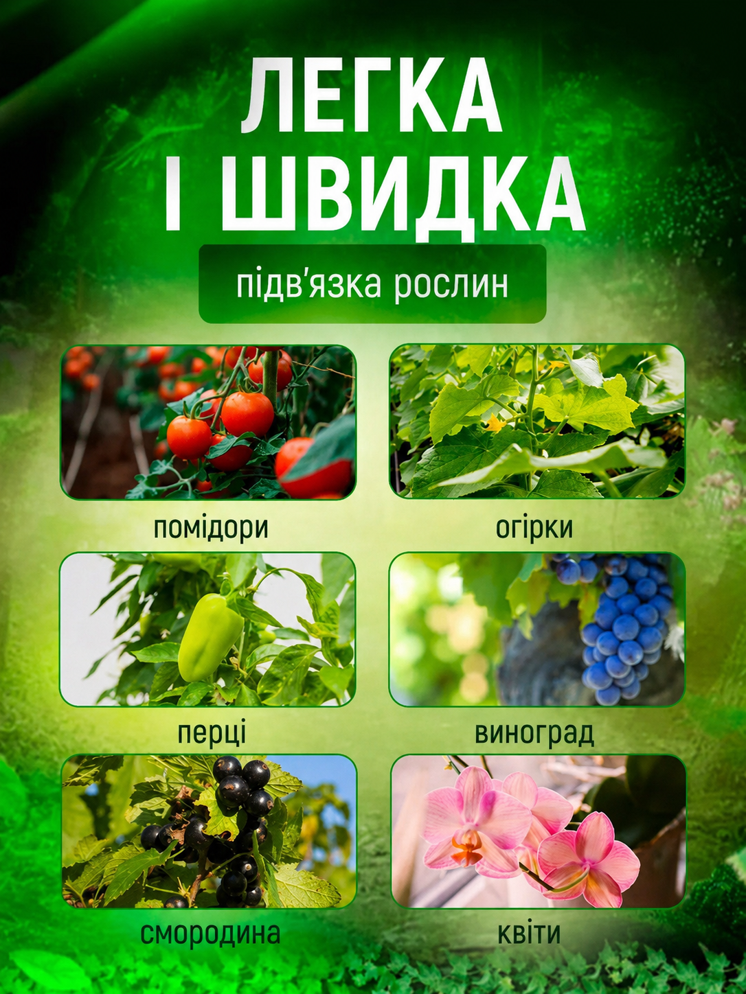 Легка і швидка підв'язка рослин